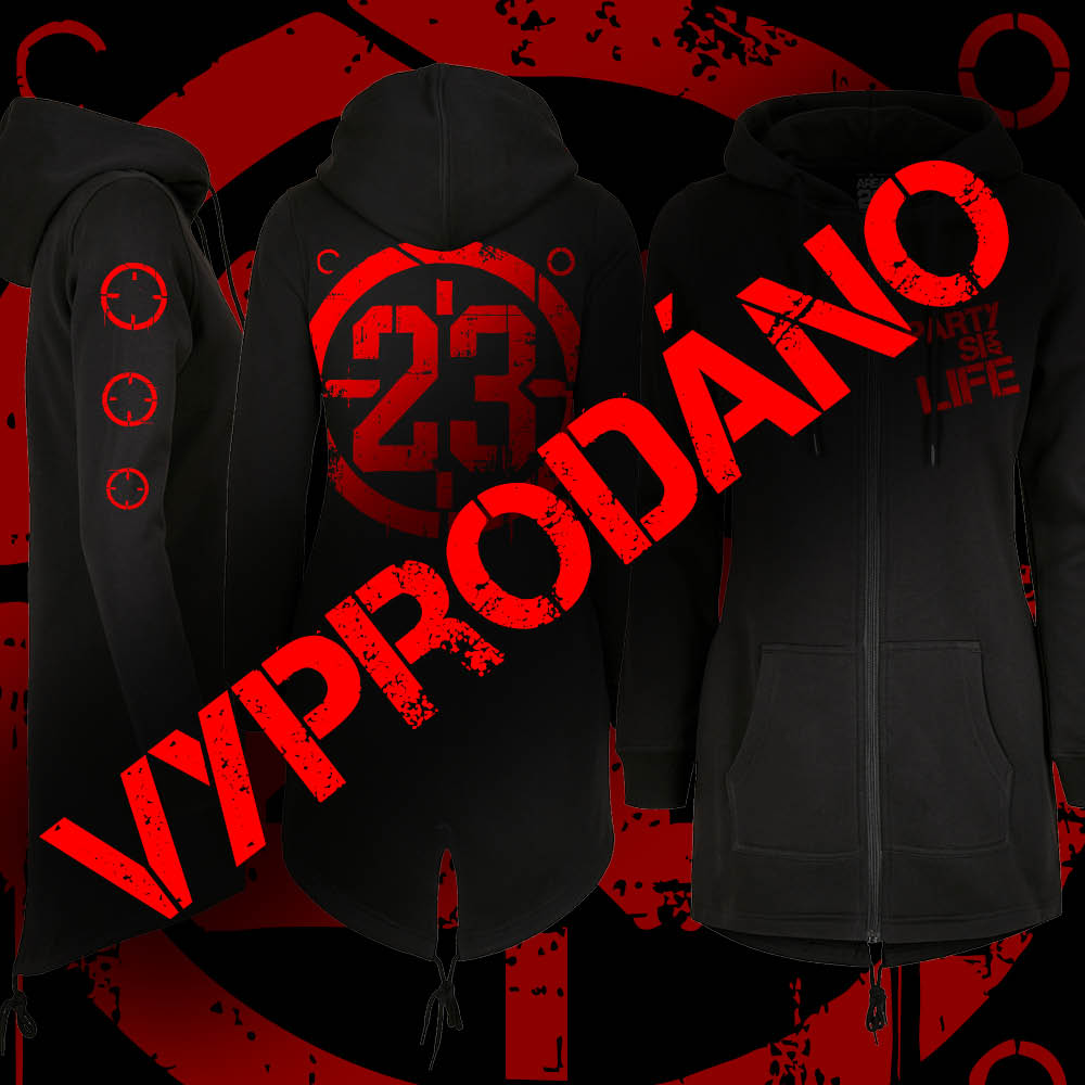 Dámská prodloužená mikina na zip limitovaná edice 